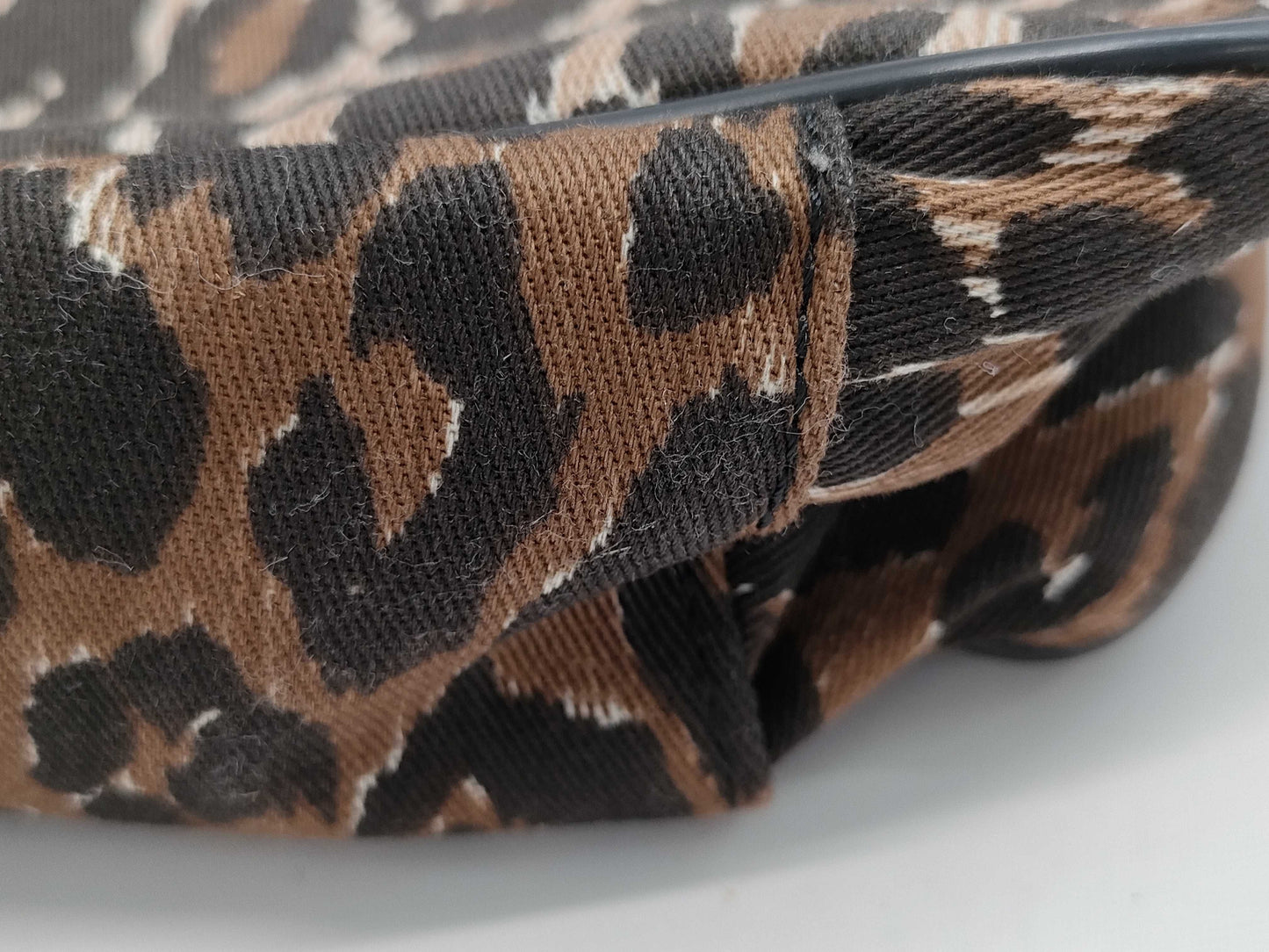DOLCE&GABBANA Leopard Print Canvas Handbag with Pouch