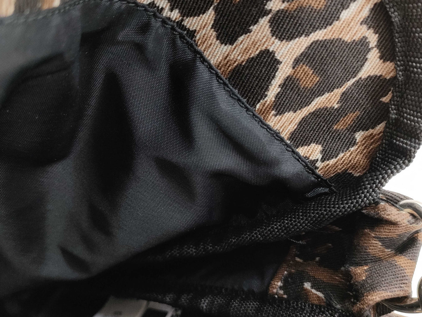 DOLCE&GABBANA Leopard Print Canvas Handbag with Pouch