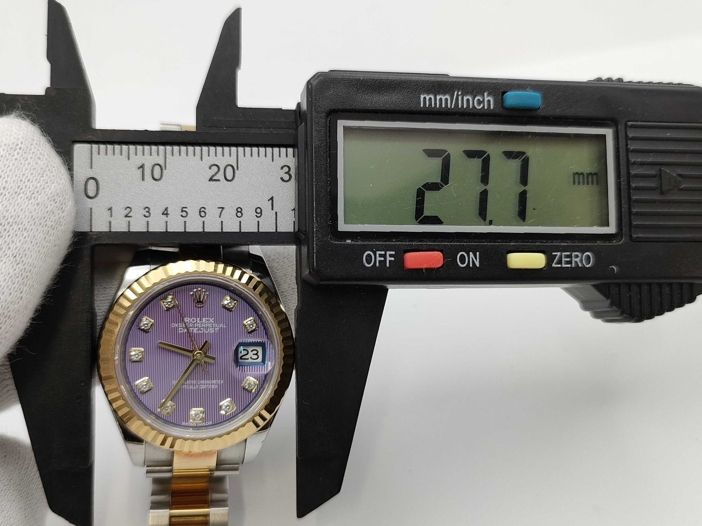 ROLEX 279173G 4J08M124 Purple Tapestry Women's Watch