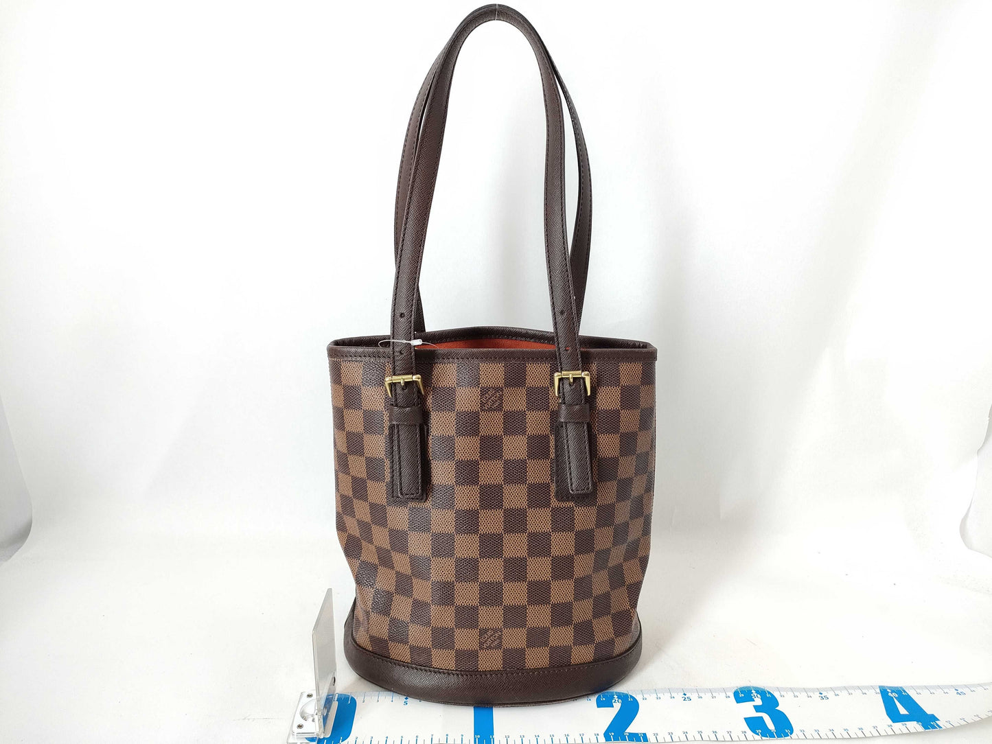 LOUIS VUITTON RFID verification failed SP1918 Damier N42240 Damier Marais Bucket Handbag Made in 1990