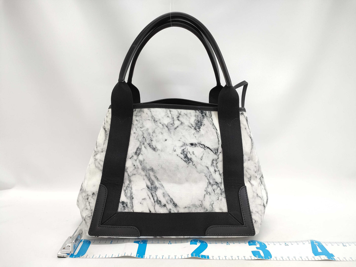 BALENCIAGA Tote with Pouch 339933 Marble Handbag