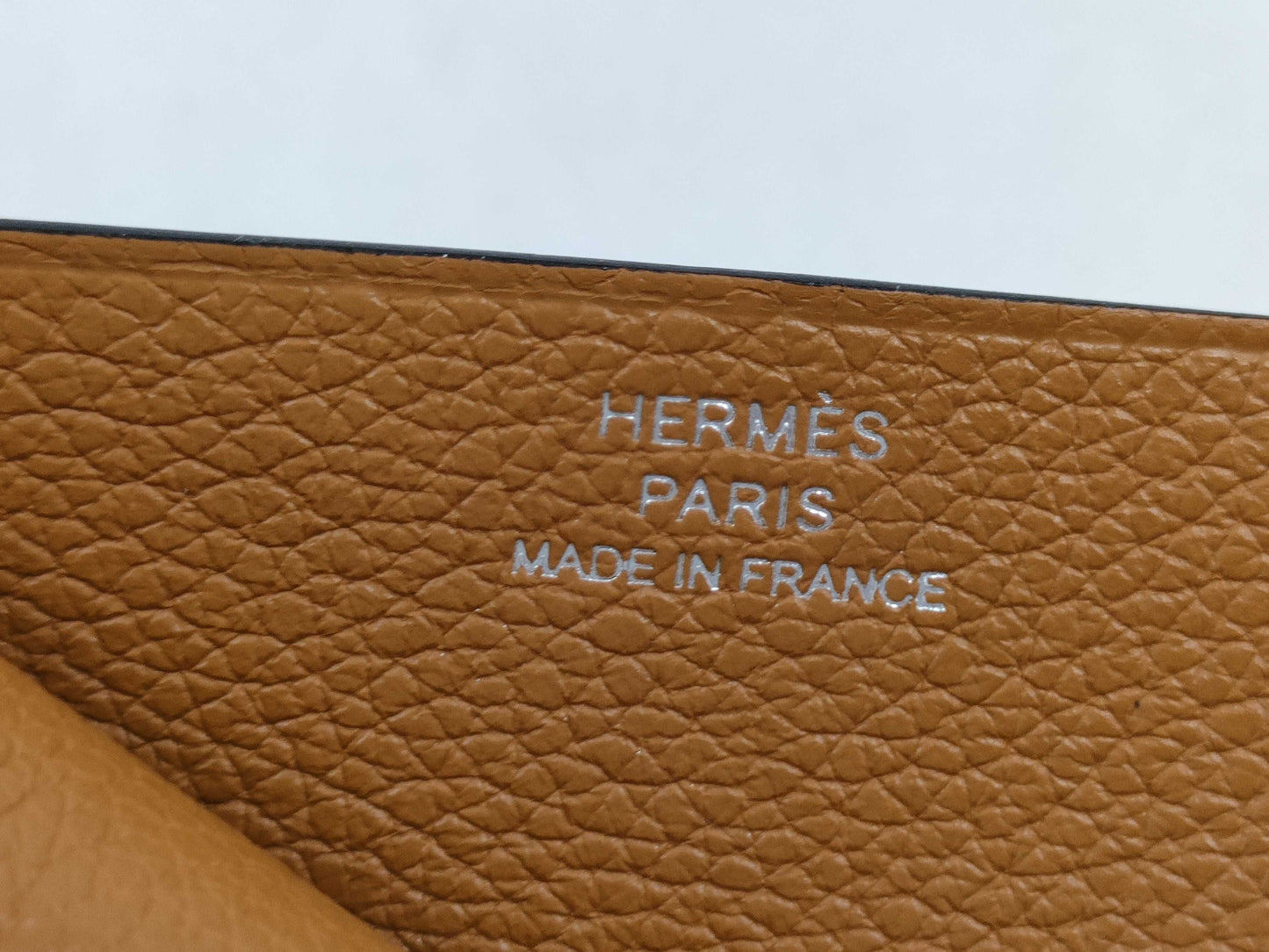 HERMES H Series Gold B Stamp Card Case, Pass Case, Business Card Case