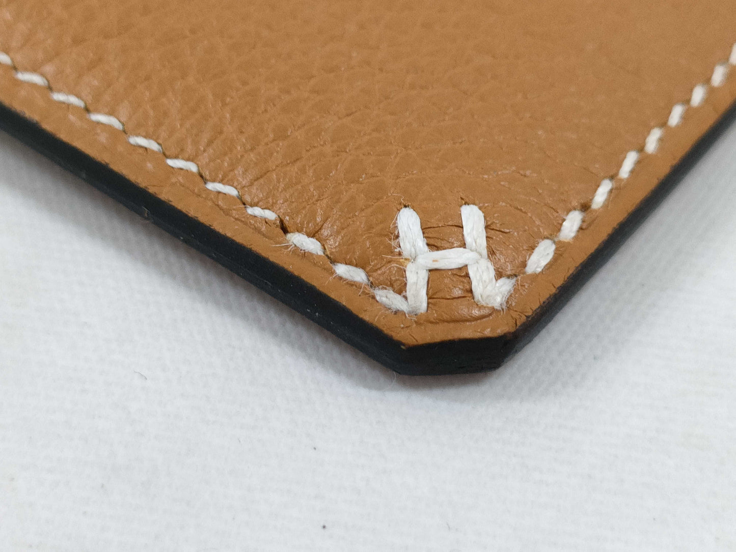 HERMES H Series Gold B Stamp Card Case, Pass Case, Business Card Case