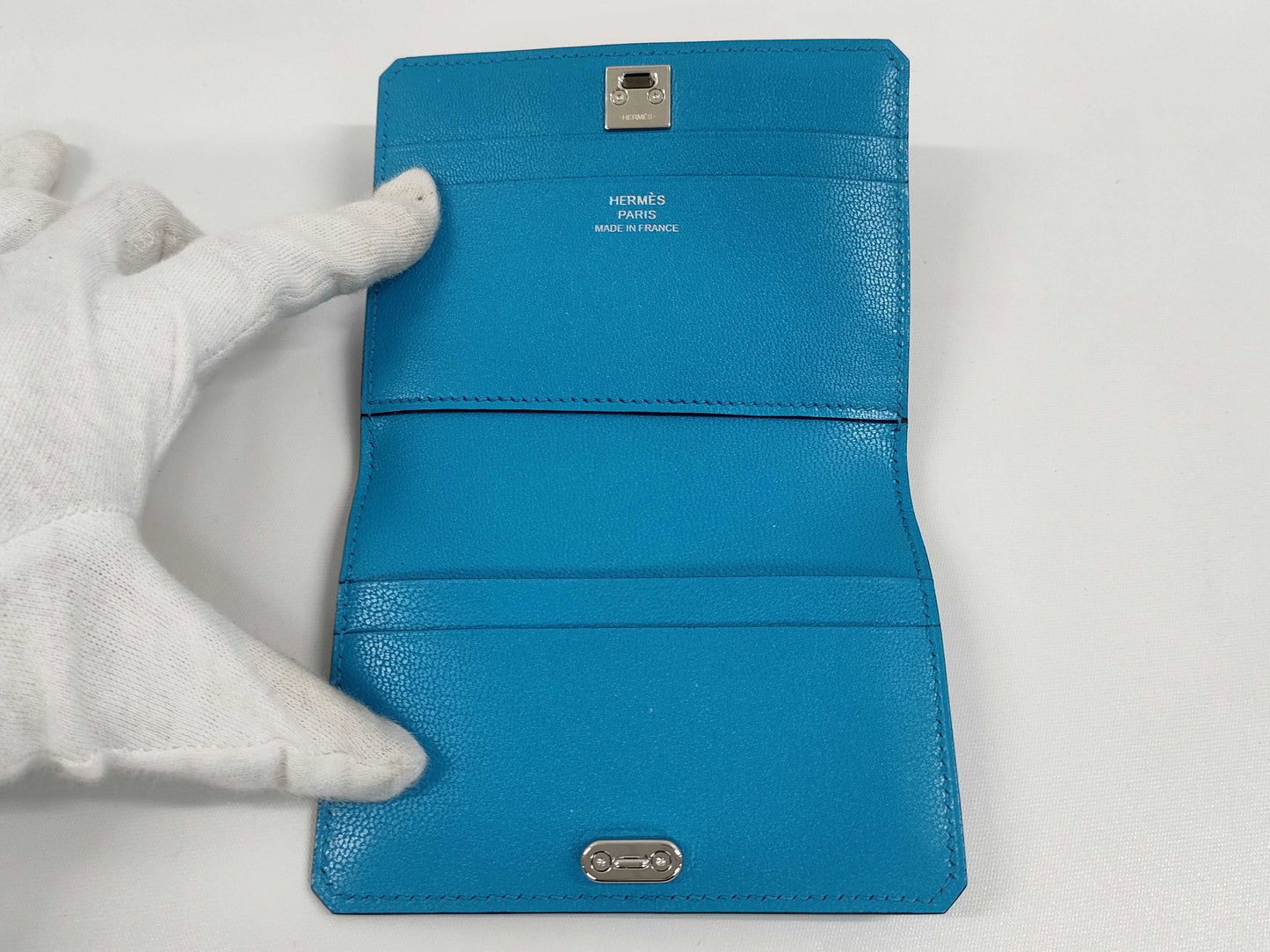 HERMES Medor Blue Jean B Stamp Card Case Card Case, Pass Case, Business Card Case