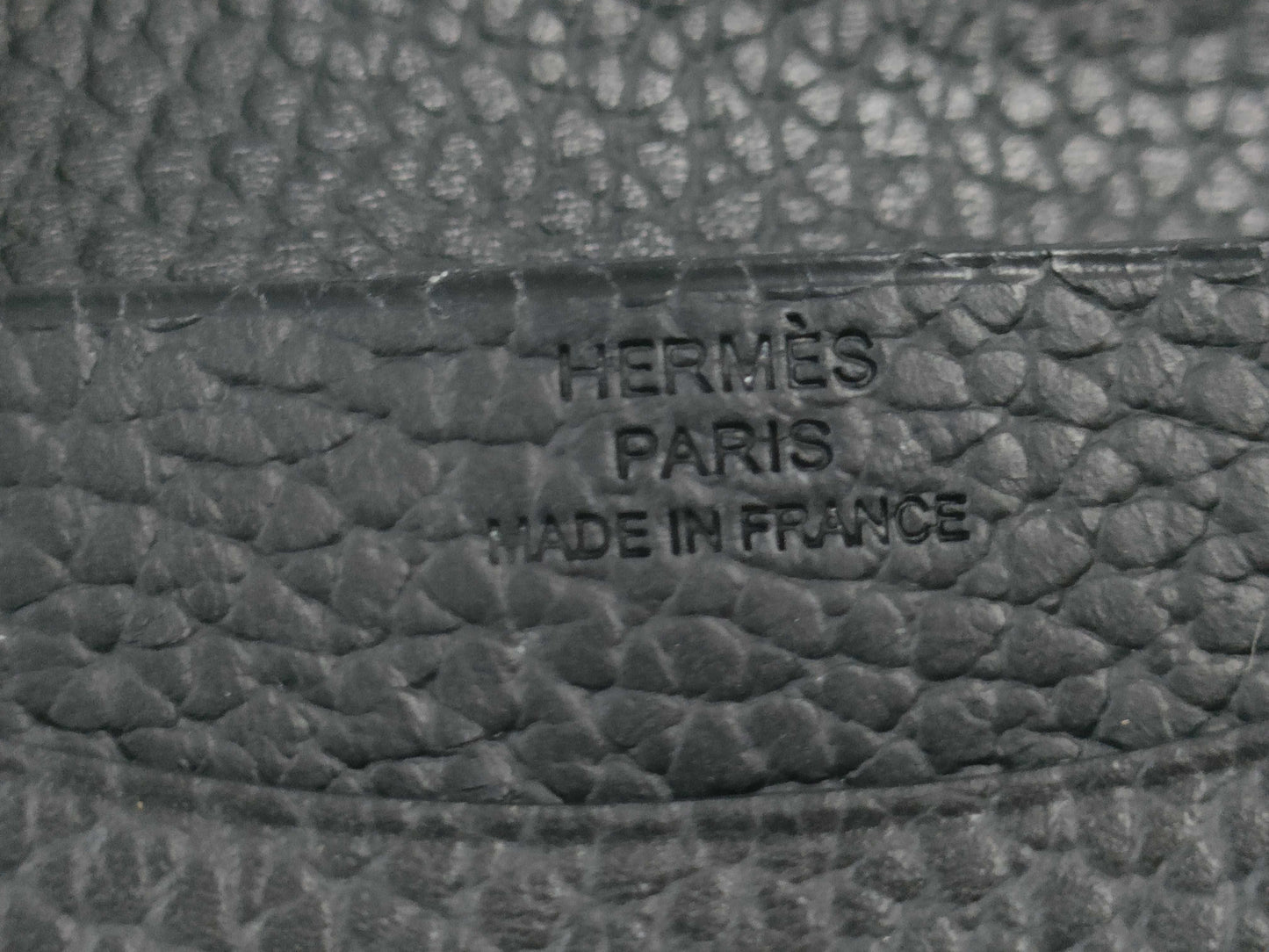 HERMES Iliad Noir B Stamp Compact Card Case Card Case/Pass Case/Business Card Case