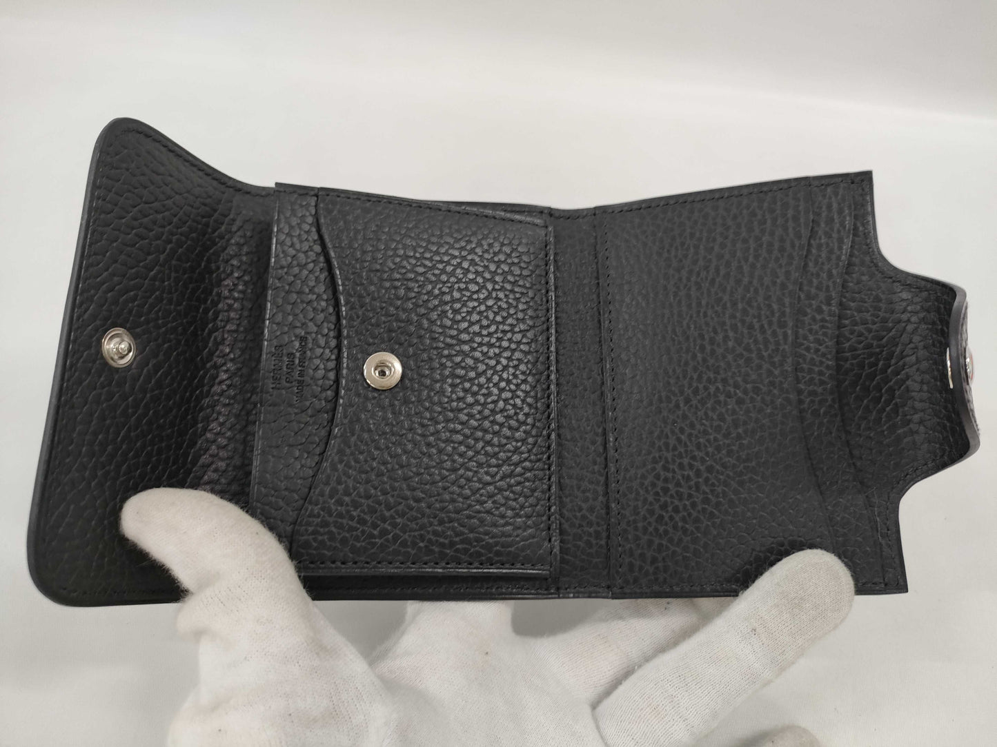 HERMES Iliad Noir B Stamp Compact Card Case Card Case/Pass Case/Business Card Case