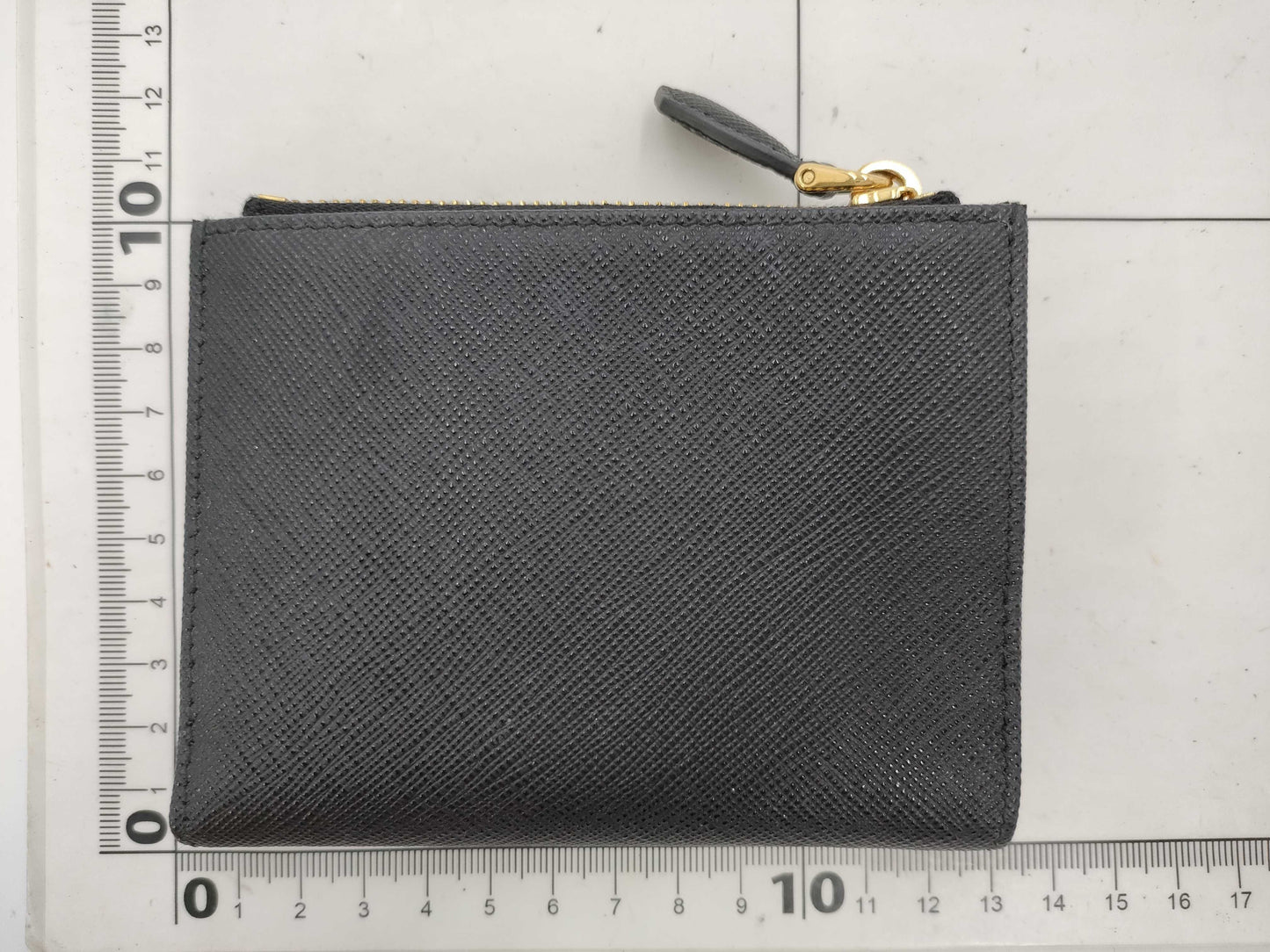 PRADA Saffiano Triangle Compact Wallet 1ML050 Wallet