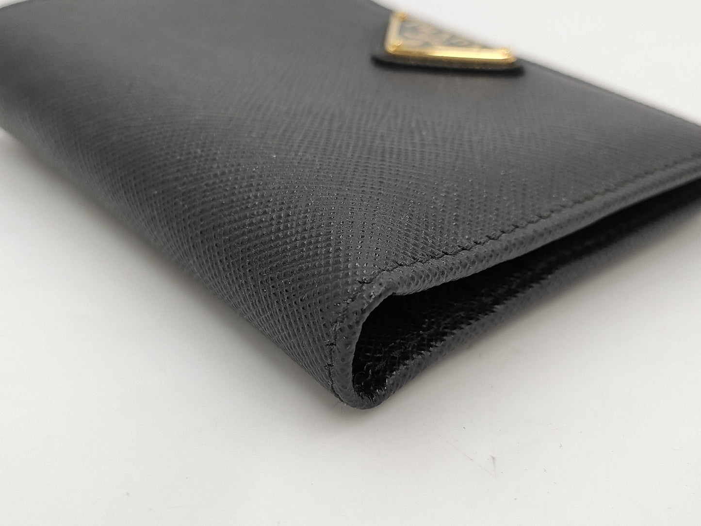 PRADA Saffiano Triangle Compact Wallet 1ML050 Wallet