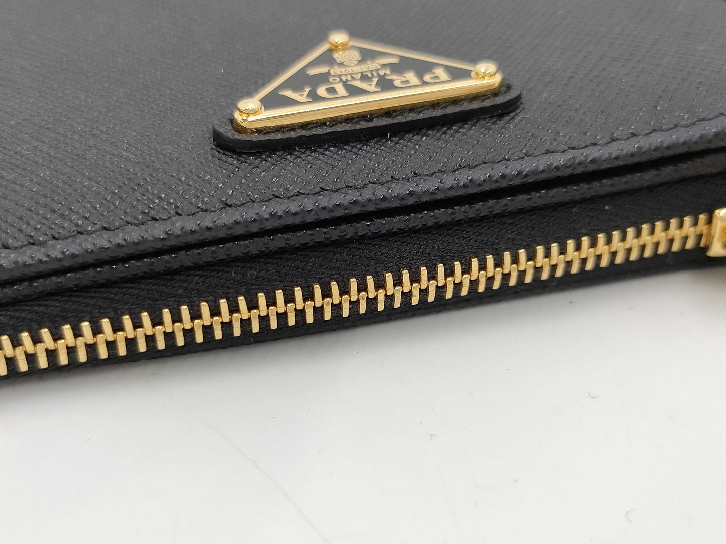 PRADA Saffiano Triangle Compact Wallet 1ML050 Wallet