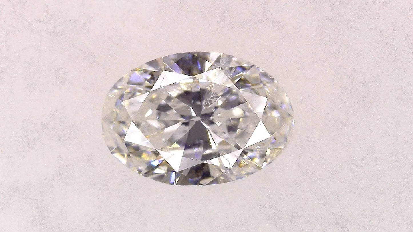 0.356ct F SI-2 ****/GD/GD NONE NATURAL 5.70-3.98X2.26mm OV Diamond Loose