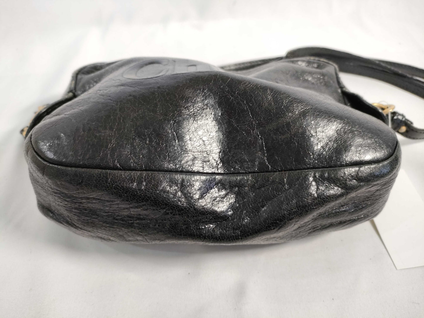 Chloe logo leather shoulder bag