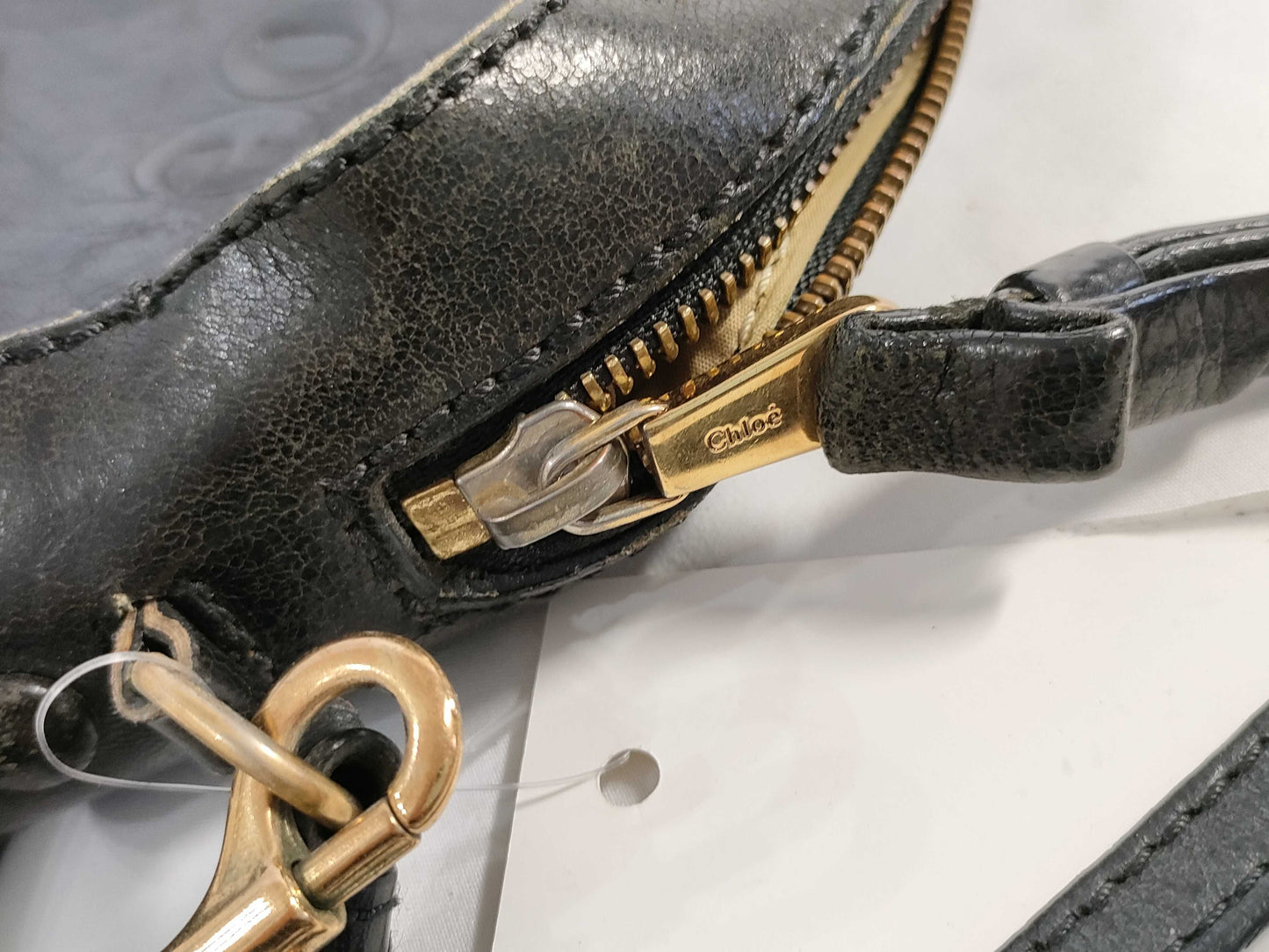 Chloe logo leather shoulder bag