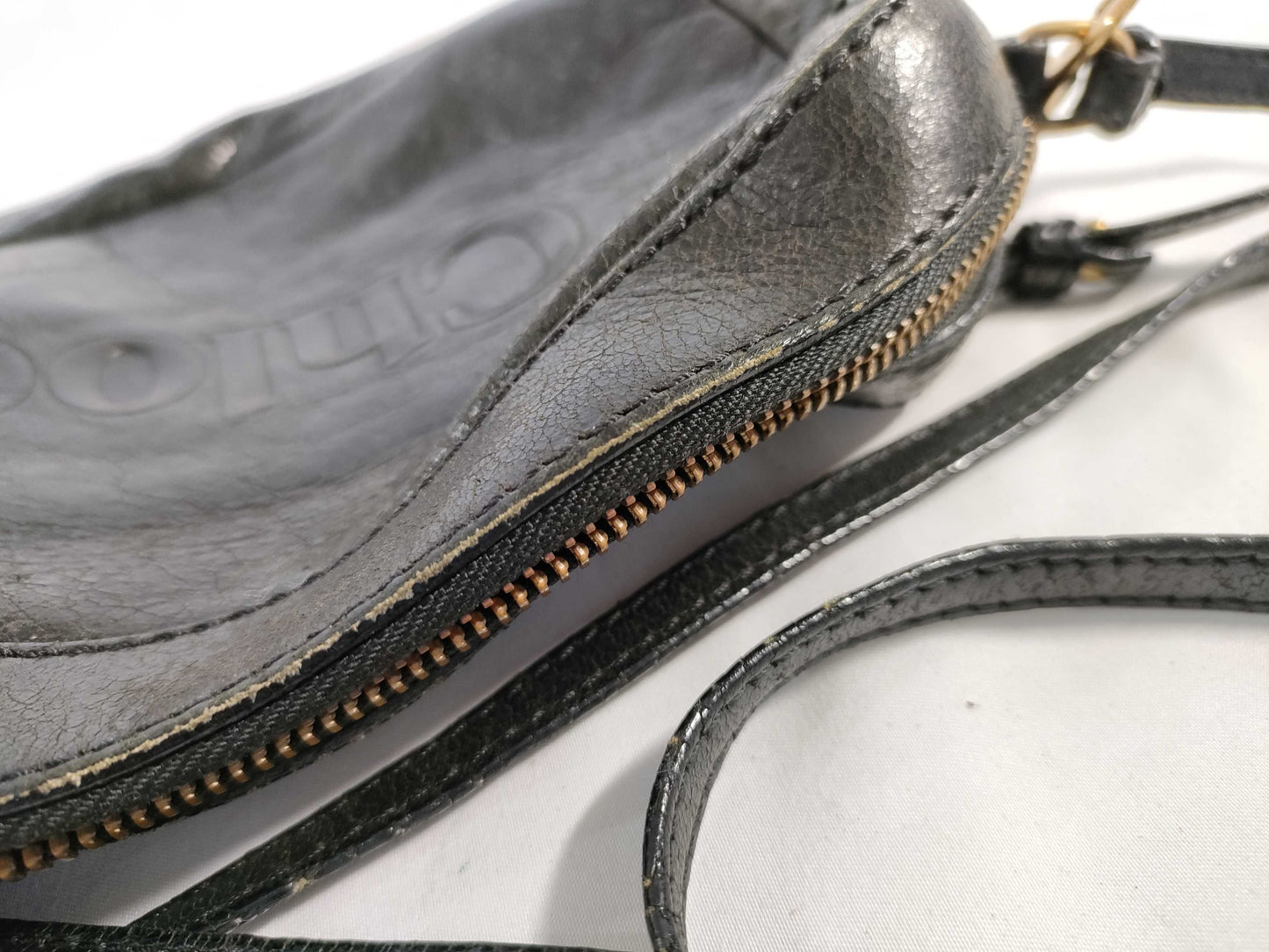 Chloe logo leather shoulder bag