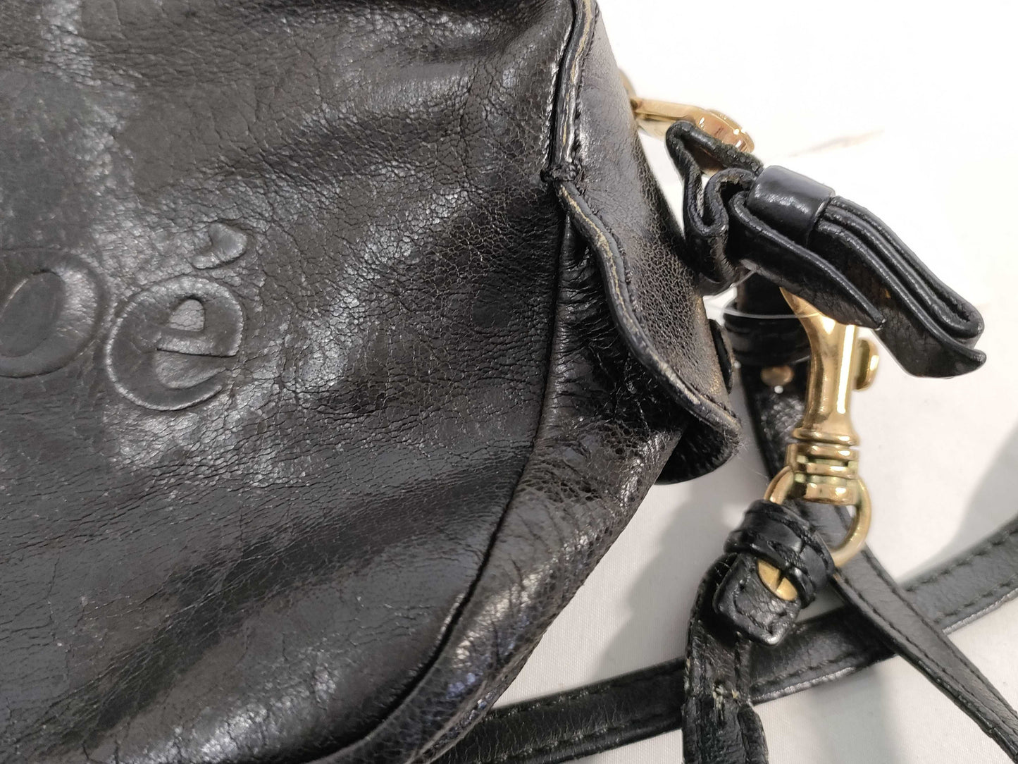 Chloe logo leather shoulder bag