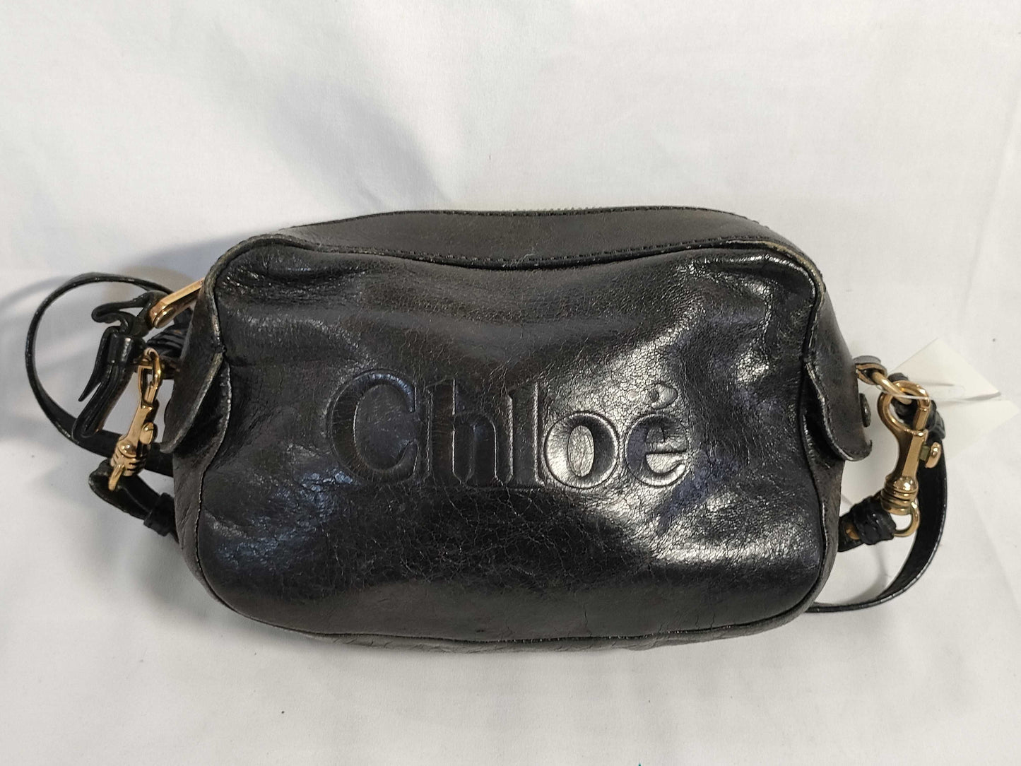 Chloe logo leather shoulder bag