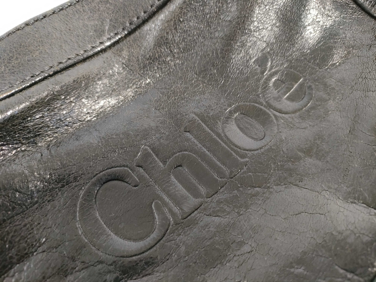 Chloe logo leather shoulder bag