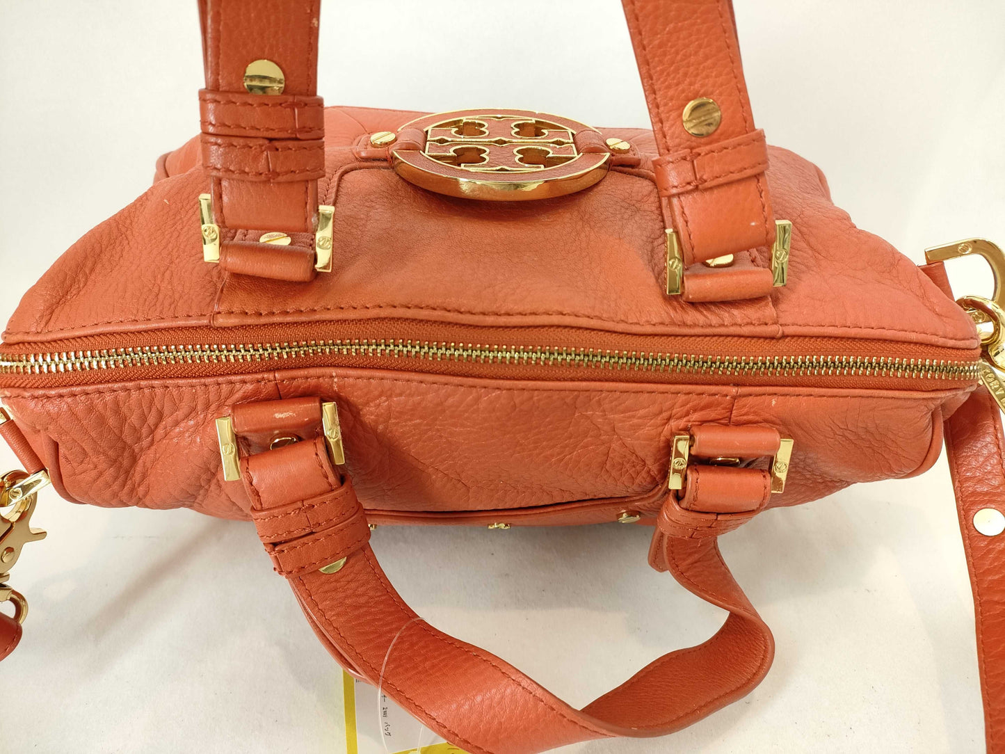 Tory Burch Logo Leather 2-Way Bag Handbag
