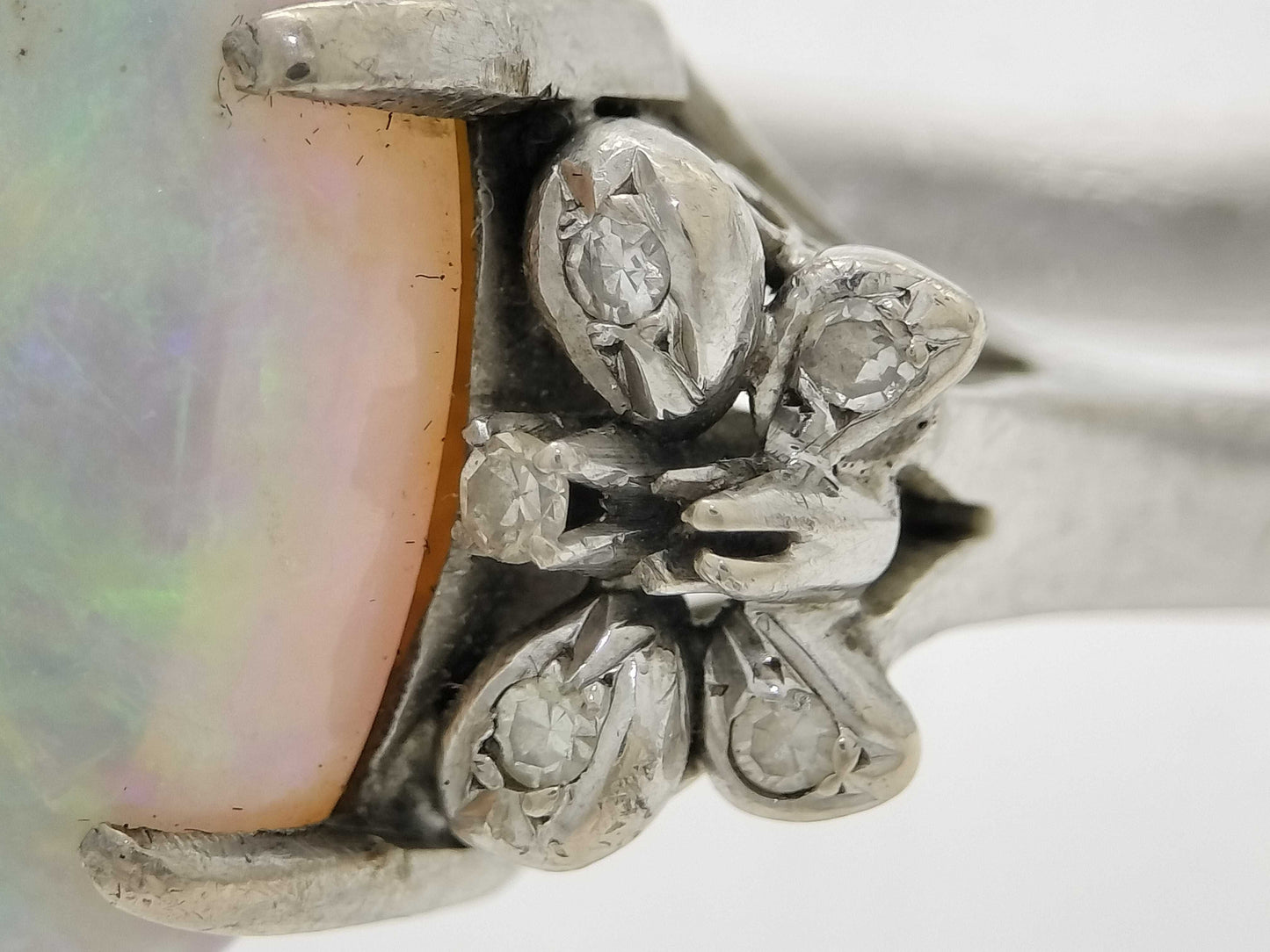 Opal and Diamond K4 7.0g Ring