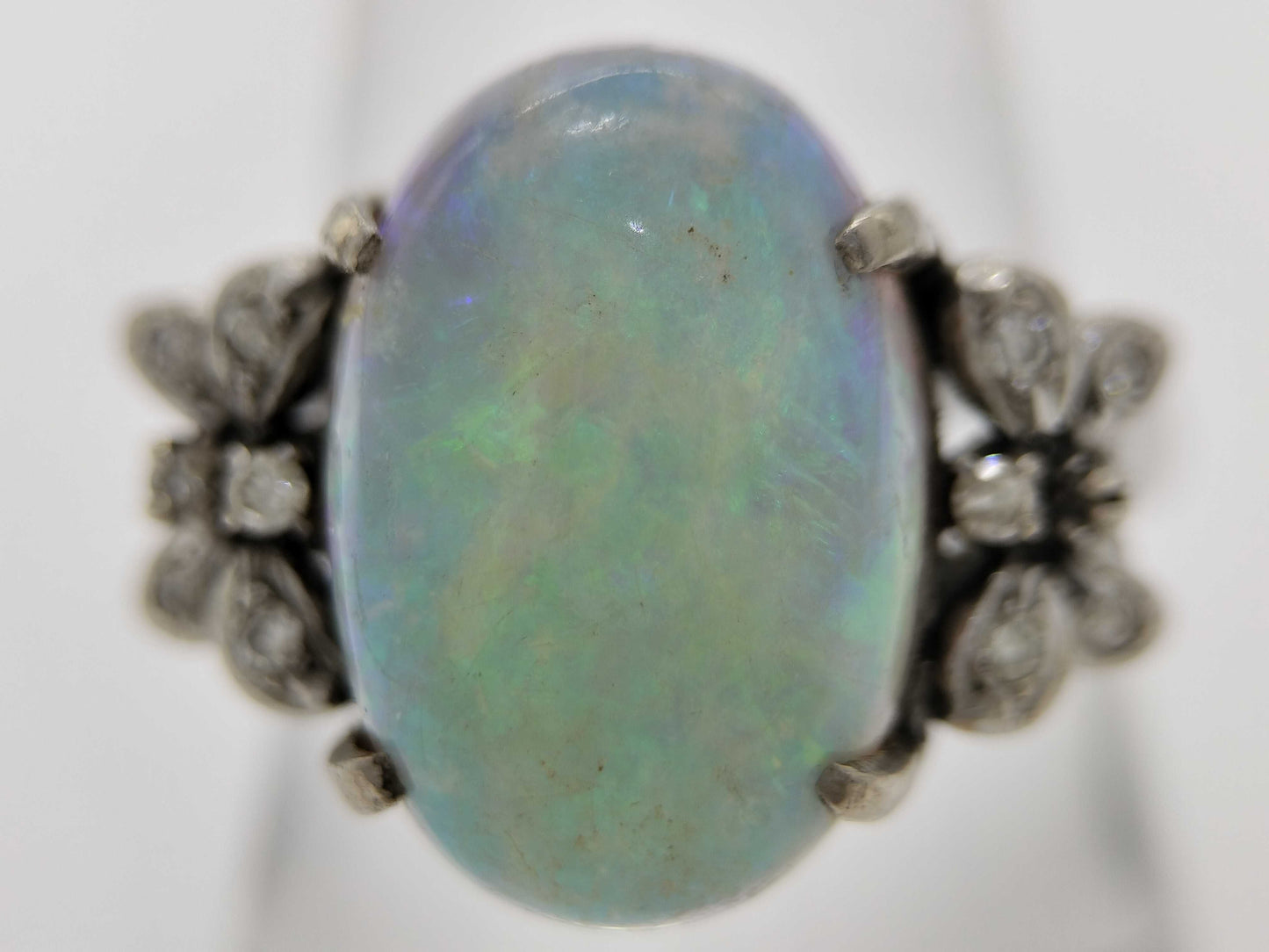 Opal and Diamond K4 7.0g Ring