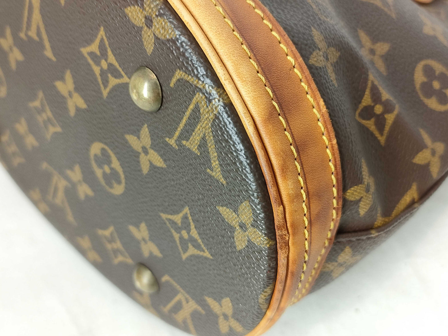 LOUIS VUITTON RFID Unverified AR0090 Monogram Bucket PM Handbag