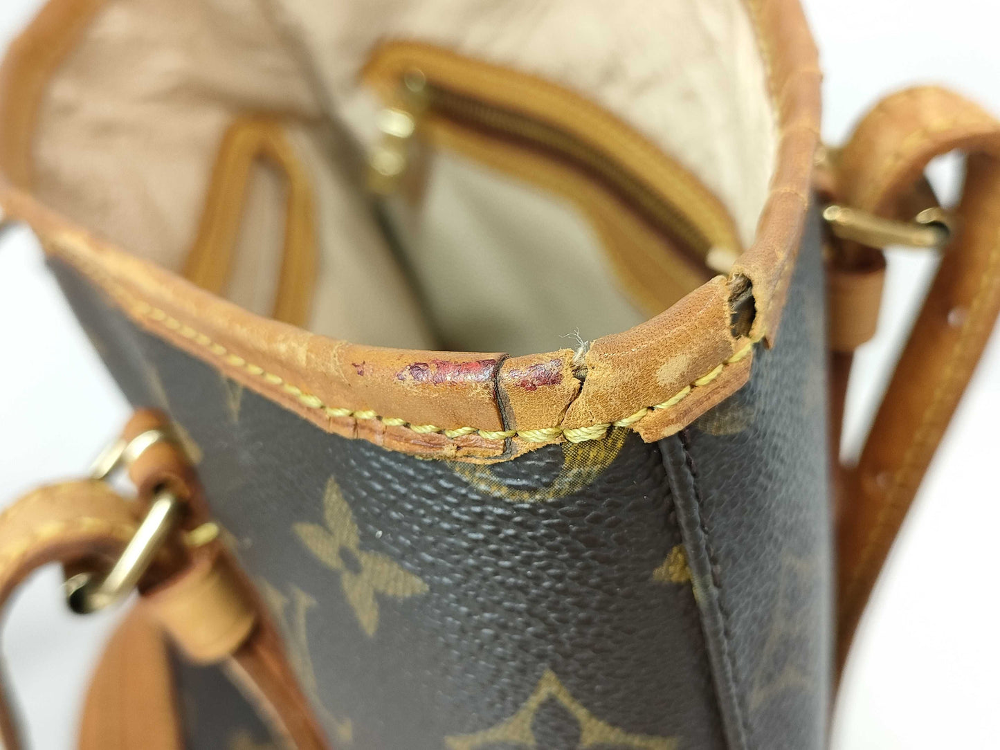 LOUIS VUITTON RFID Unverified AR0090 Monogram Bucket PM Handbag