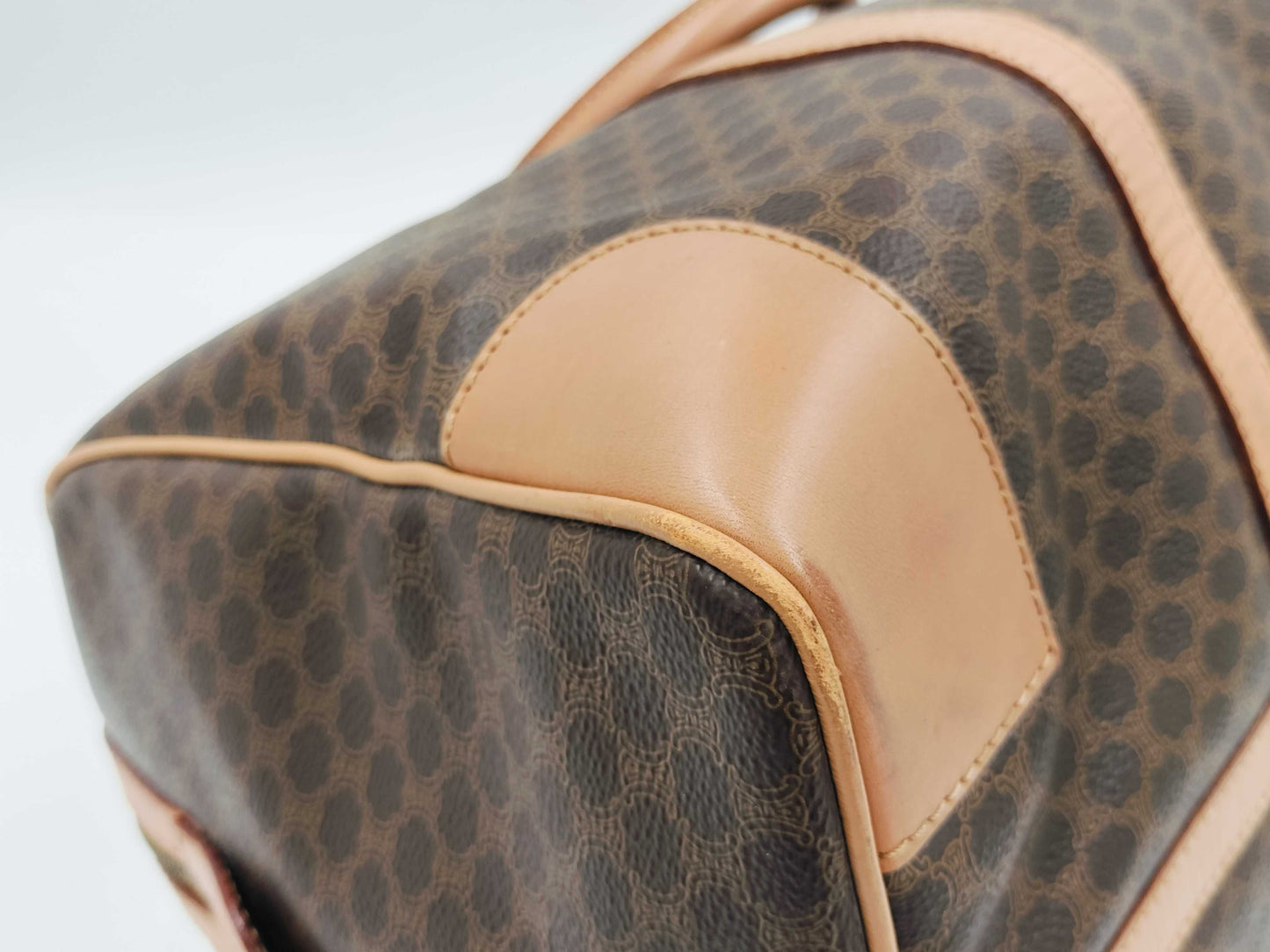 CELINE PVC Boston Bag M14 Brown Boston Bag
