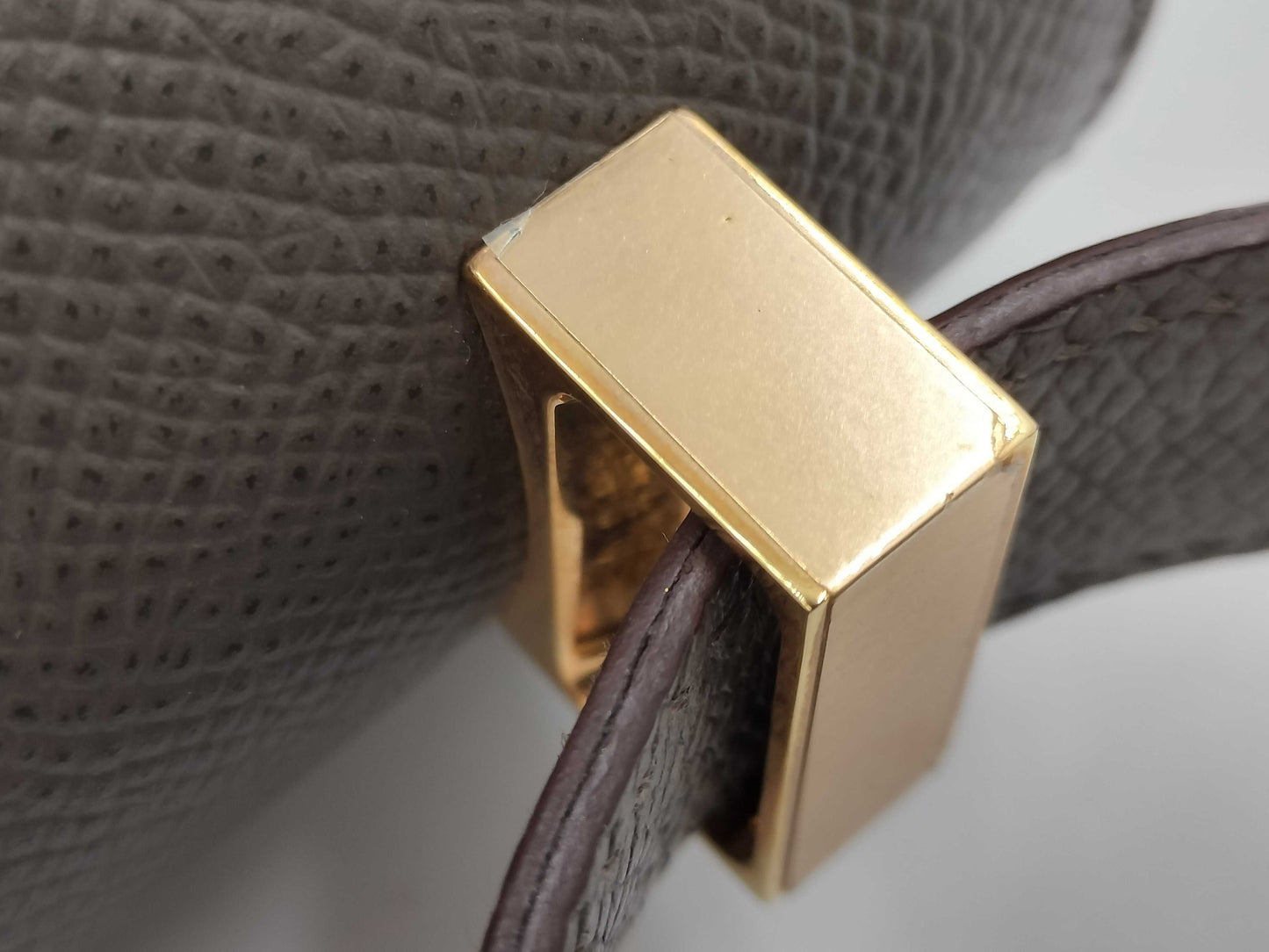 HERMES Constance Epsom Etain Shoulder Bag with PG hardware and A stamp