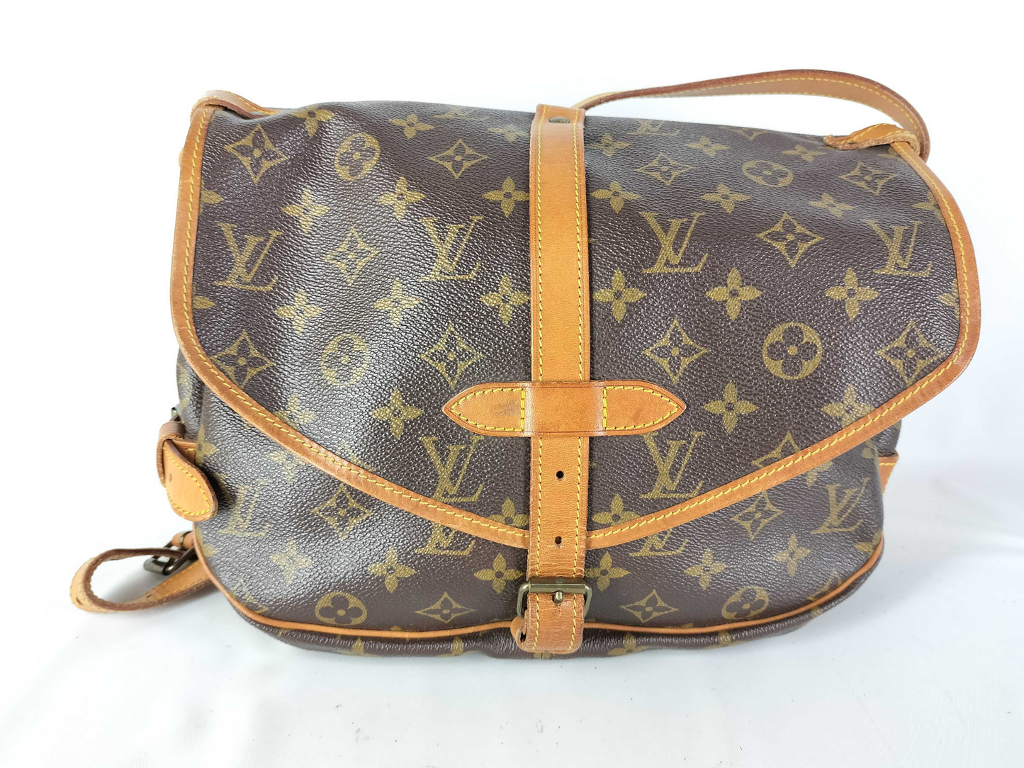 LOUIS VUITTON 882VI Monogram M42256 Saumur 25 Shoulder Bag