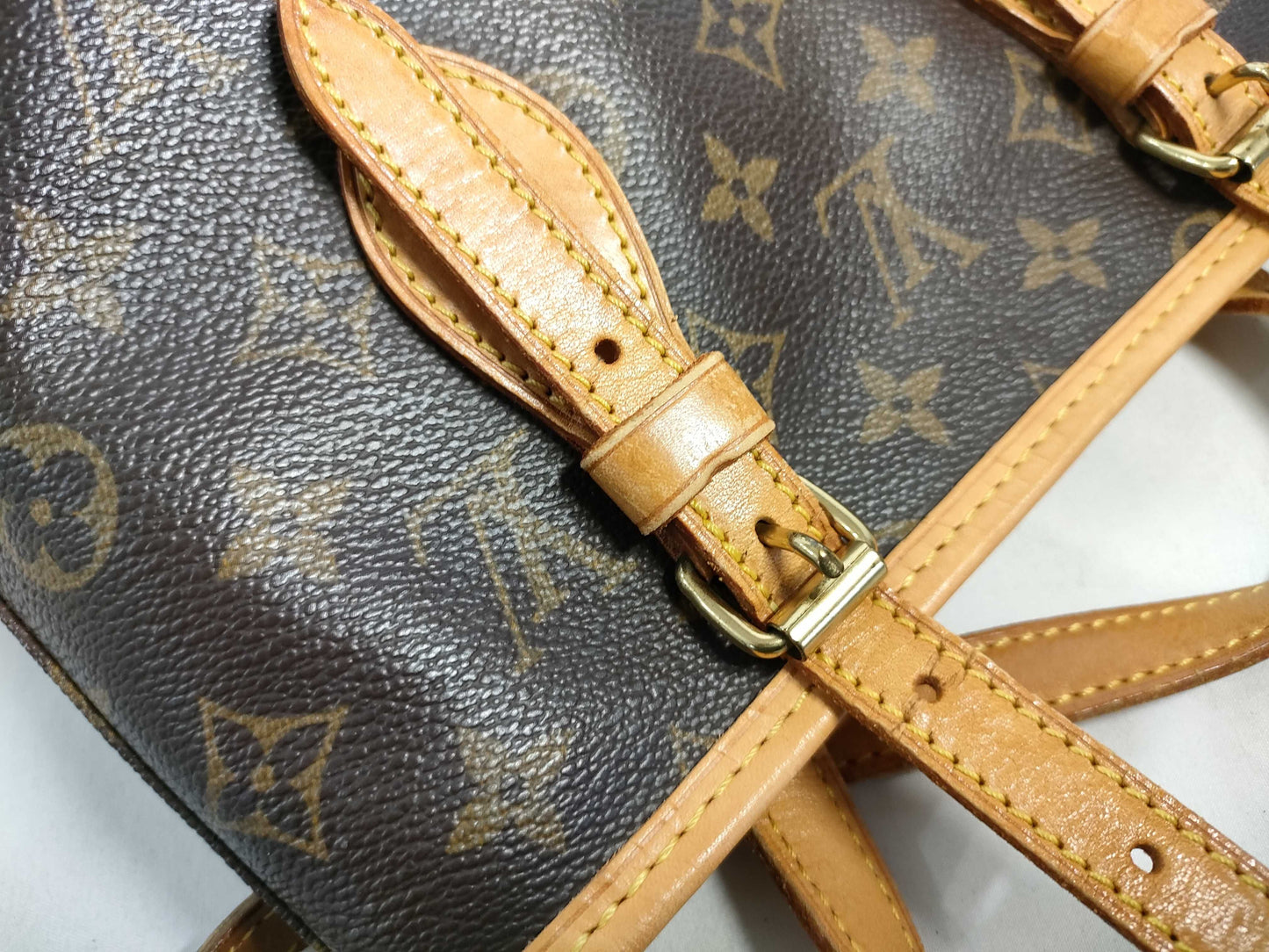 LOUIS VUITTON RFID Unverified DK2190 Monogram Bucket PM Tote Bag with Pouch