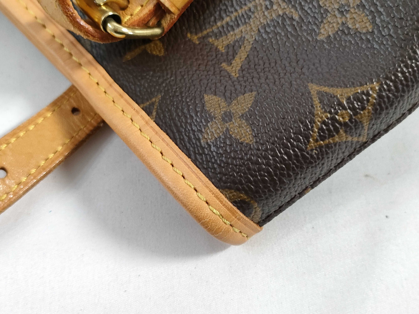 LOUIS VUITTON RFID Unverified DK2190 Monogram Bucket PM Tote Bag with Pouch