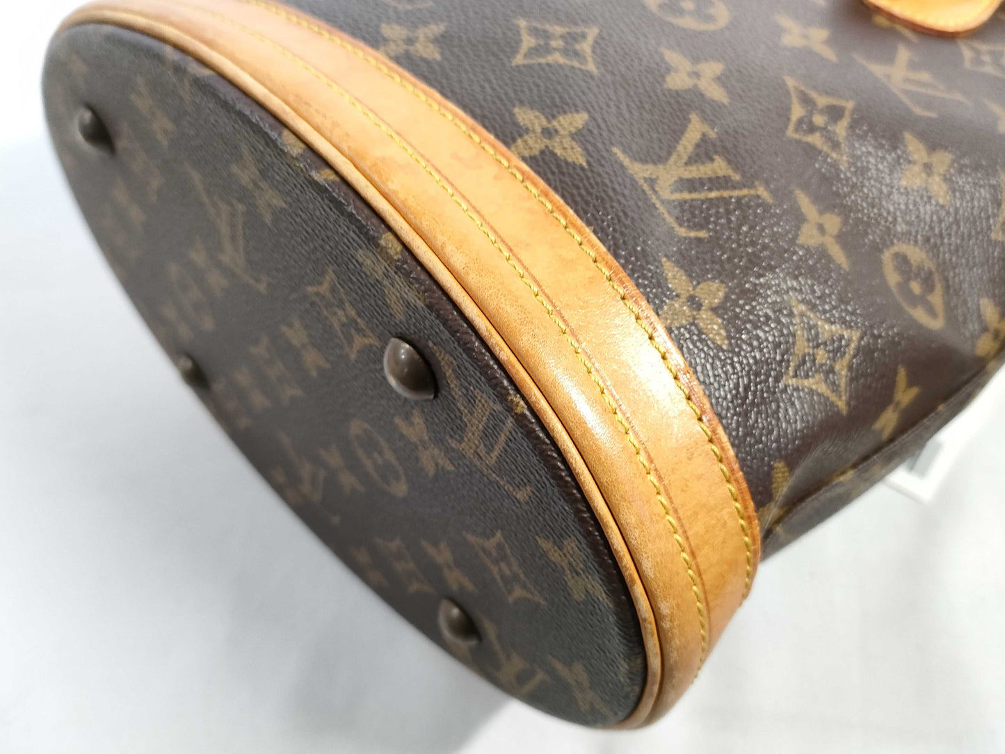 LOUIS VUITTON RFID Unverified DK2190 Monogram Bucket PM Tote Bag with Pouch