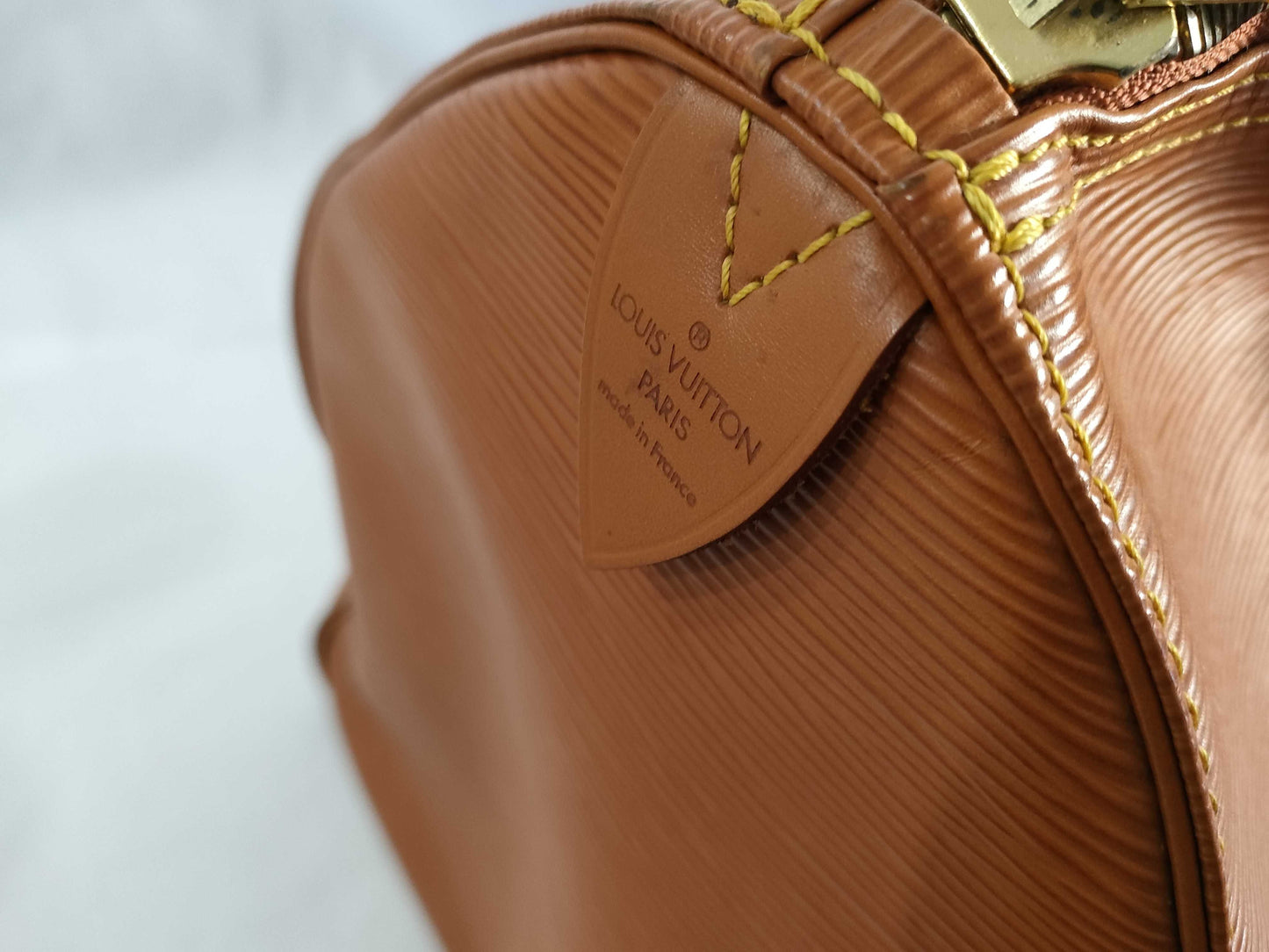 LOUIS VUITTON RFID Unavailable VI1924 Epi Keepall 50 M42968 Zipang Gold Boston Bag