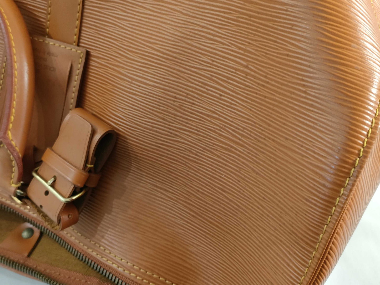 LOUIS VUITTON RFID Unavailable VI1924 Epi Keepall 50 M42968 Zipang Gold Boston Bag