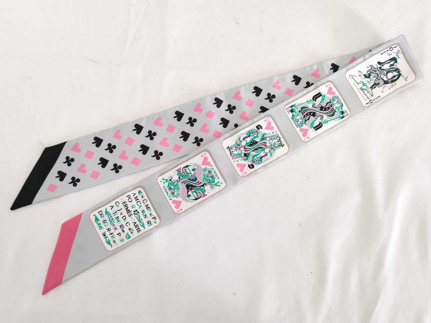 HERMES Twilly Playing Cards Gray Other Accessories