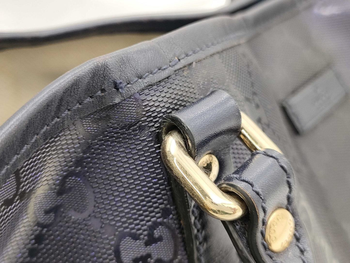 GUCCI Impreza 197953 Purple Tote Bag