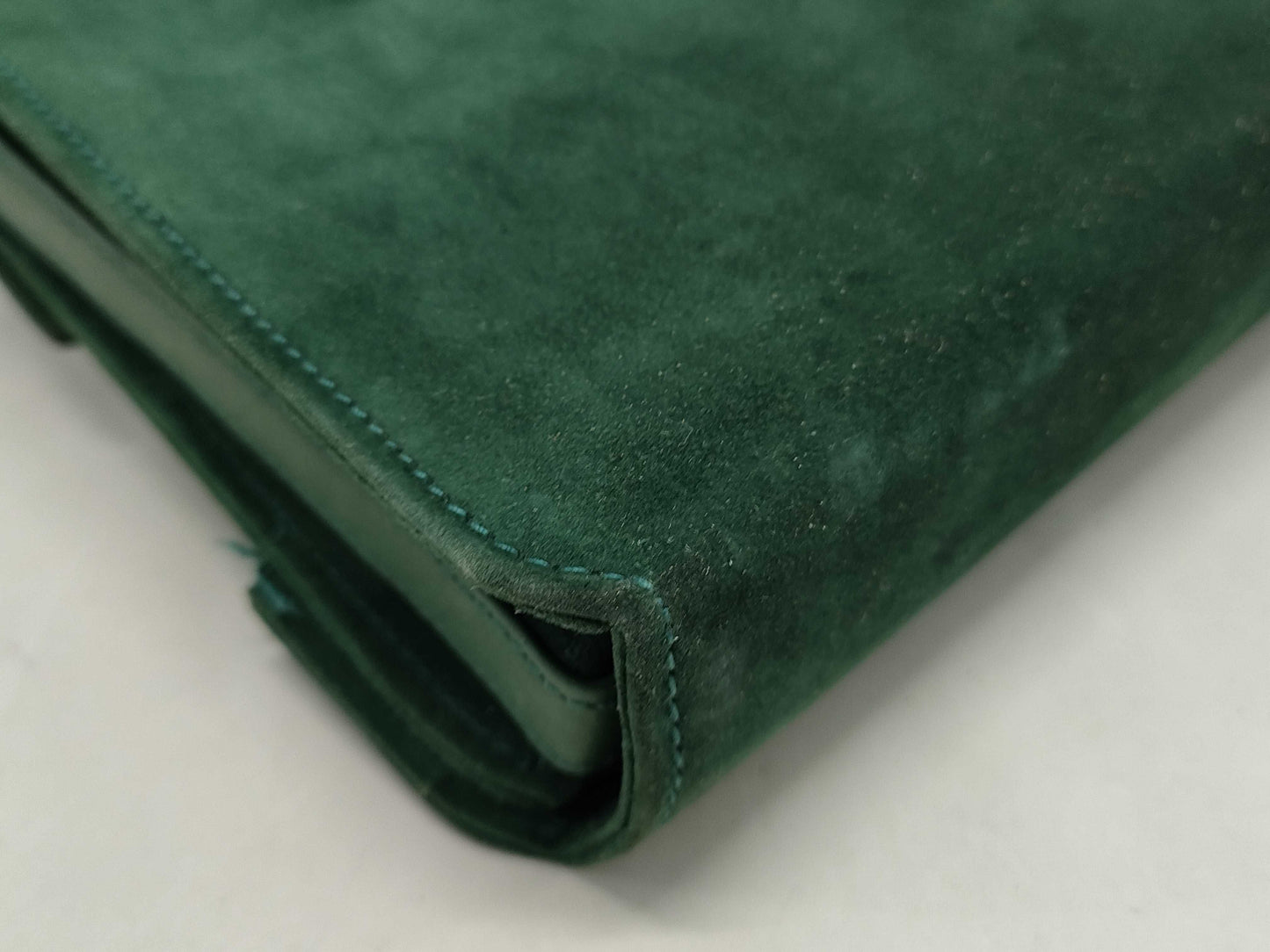 GUCCI Old Velour Shoulder Bag with Gloves and Coin Case