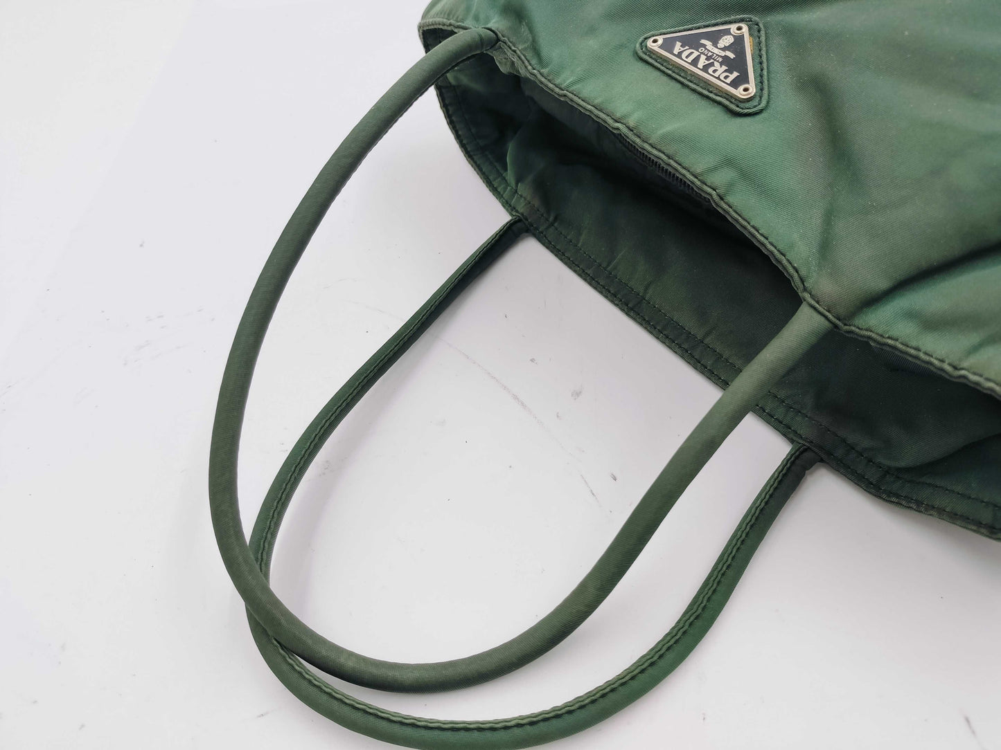PRADA Nylon Handbag Khaki Handbag