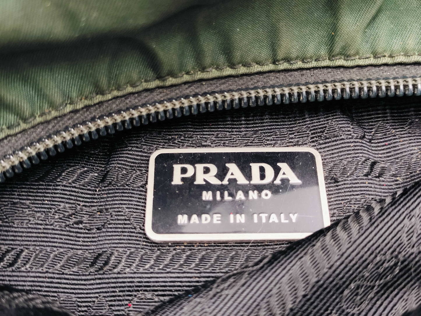 PRADA Nylon Handbag Khaki Handbag