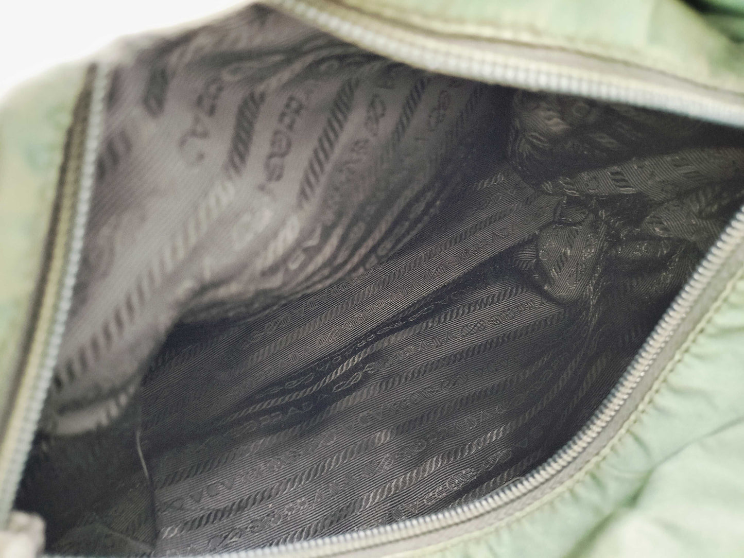 PRADA Nylon Handbag Khaki Handbag