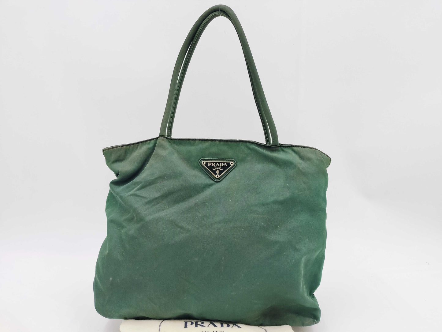 PRADA Nylon Handbag Khaki Handbag