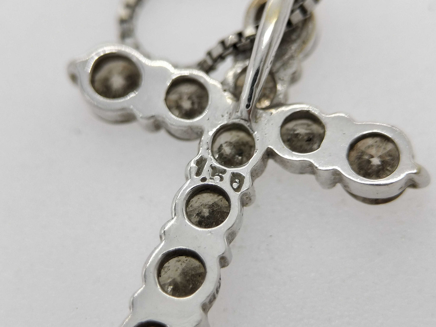 D1.58ct Pt850/K18 4.5g Necklace