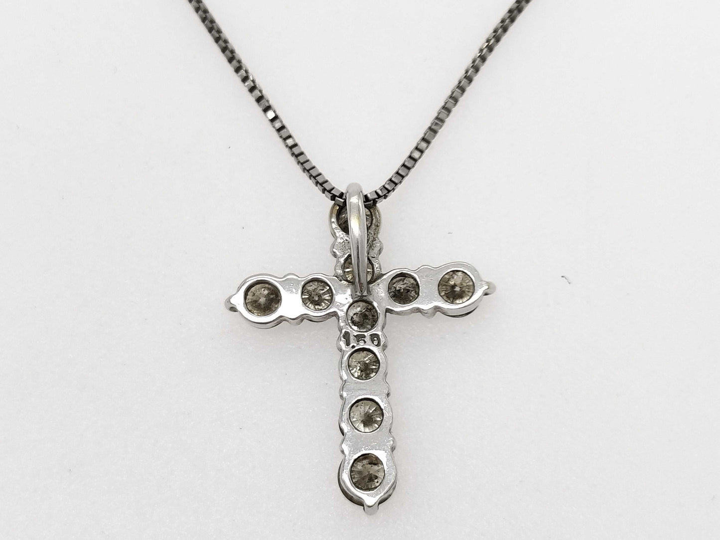D1.58ct Pt850/K18 4.5g Necklace