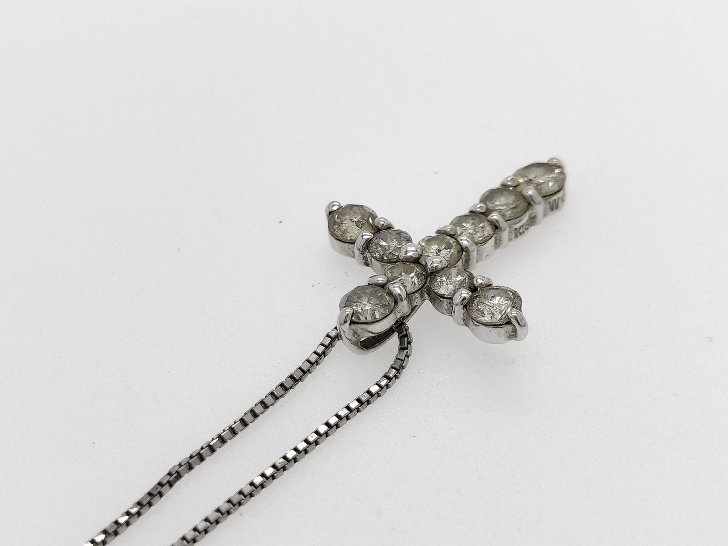 D1.58ct Pt850/K18 4.5g Necklace