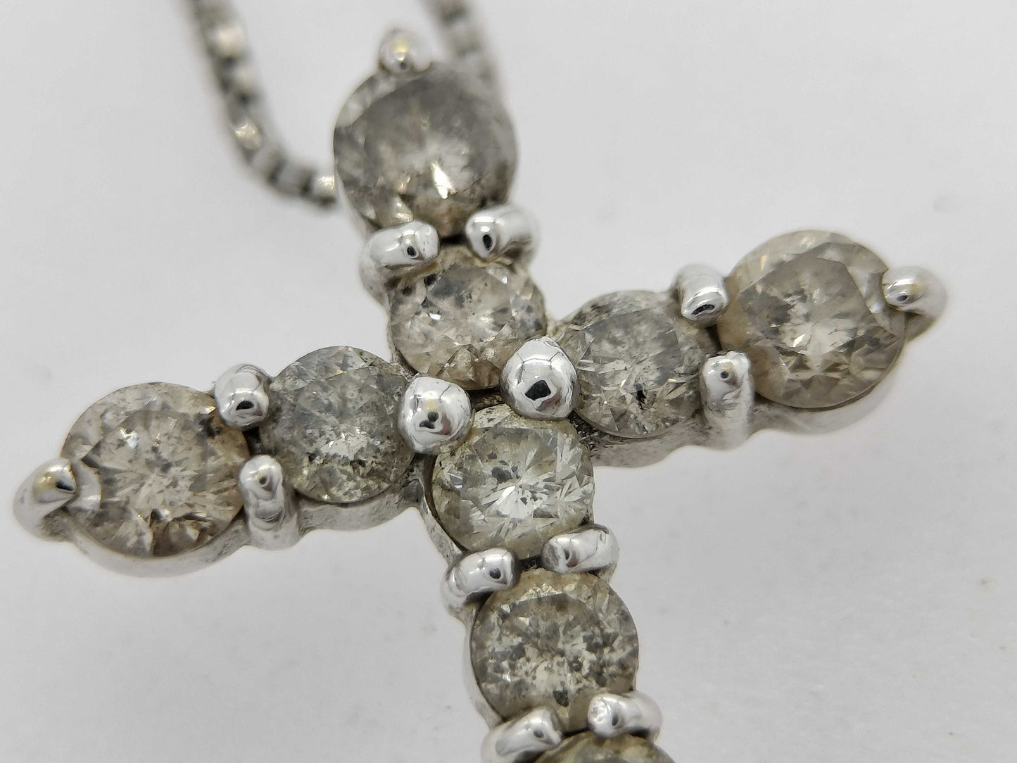 D1.58ct Pt850/K18 4.5g Necklace