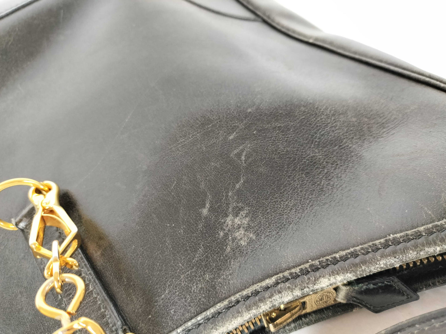HERMES Trim 31 Box Calf Shoulder Bag