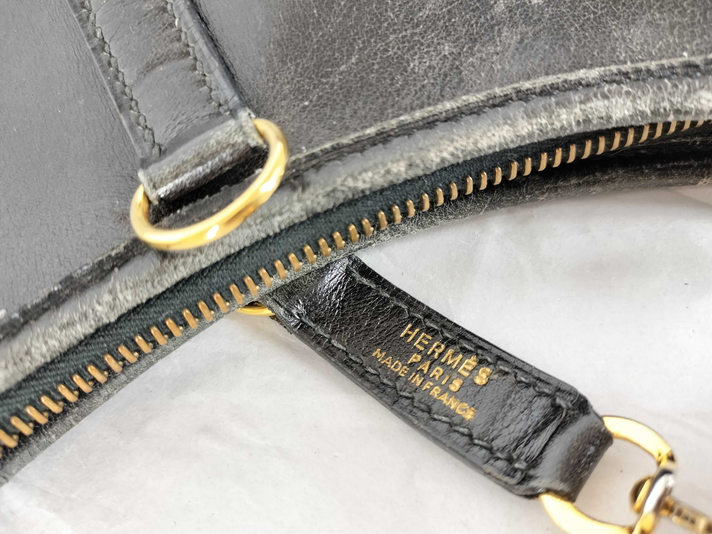 HERMES Trim 31 Box Calf Shoulder Bag