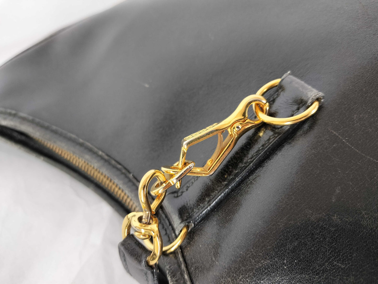 HERMES Trim 31 Box Calf Shoulder Bag