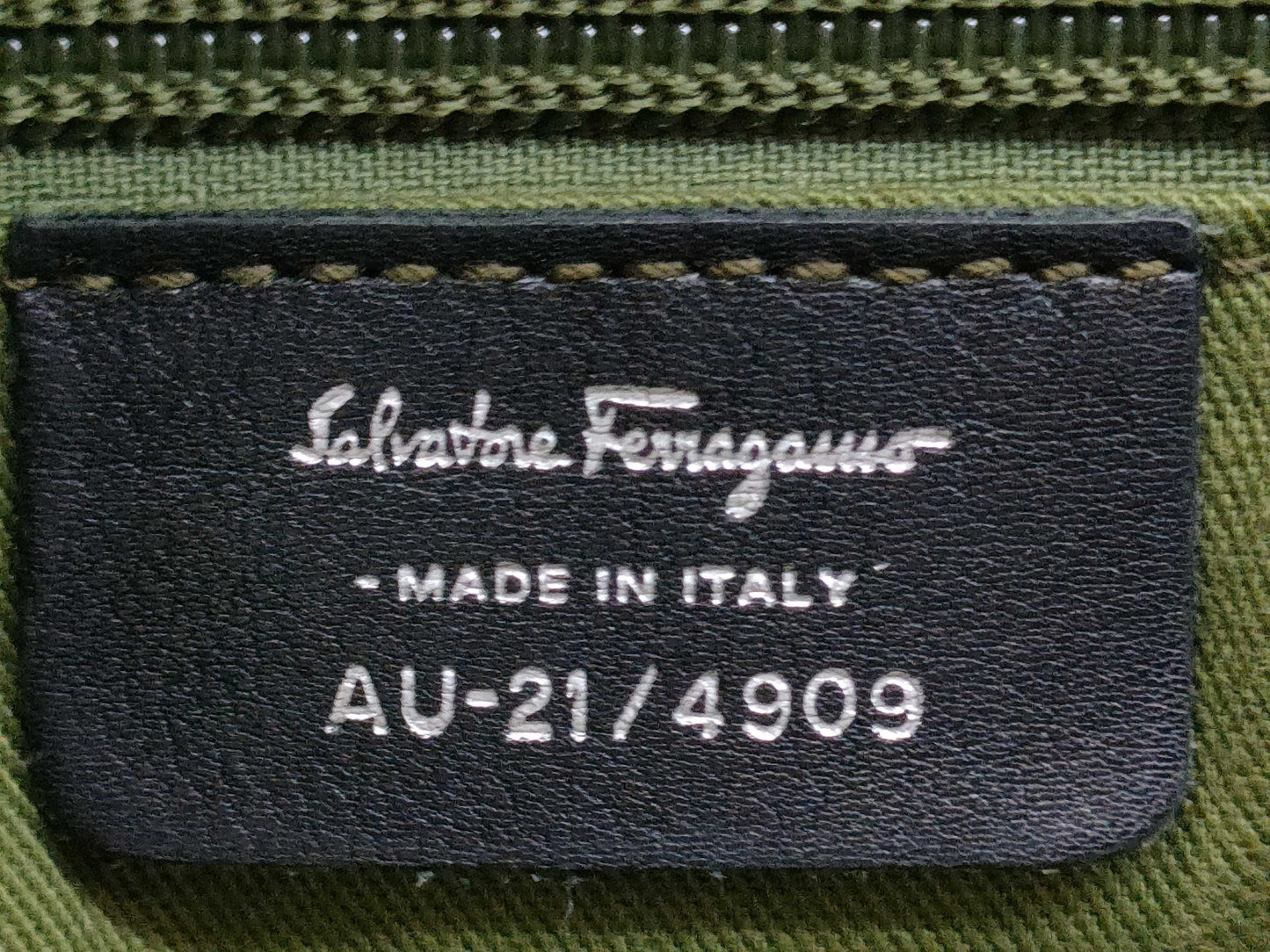 Salvatore Ferragamo Gancini Logo Leather Tote Bag