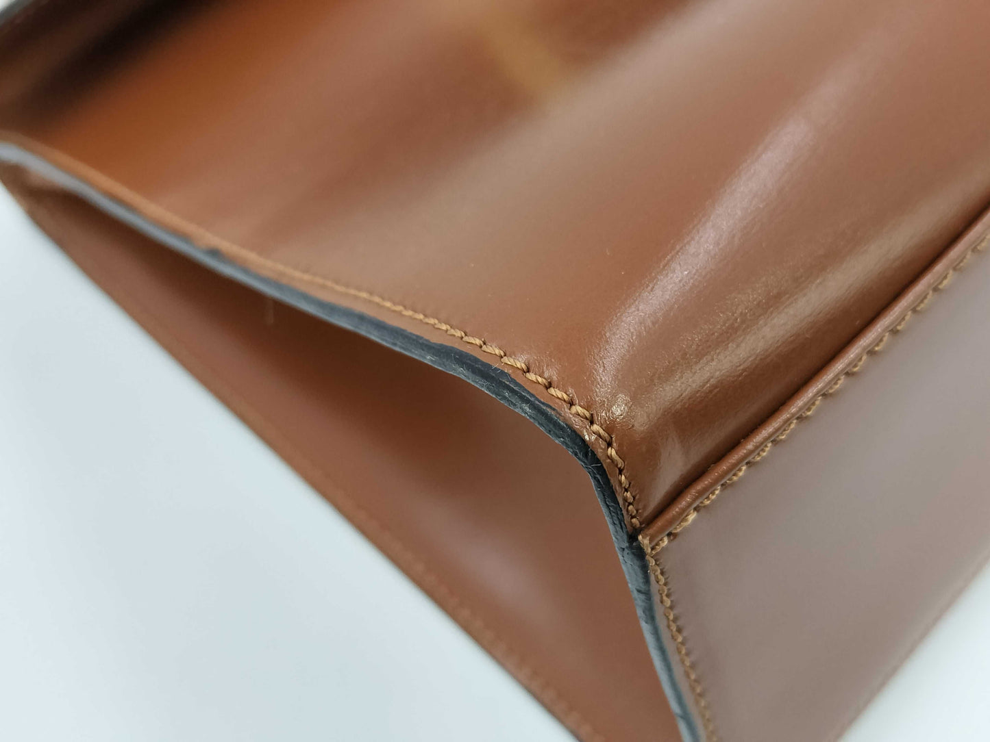 CELINE Calfskin Kelly-style Handbag