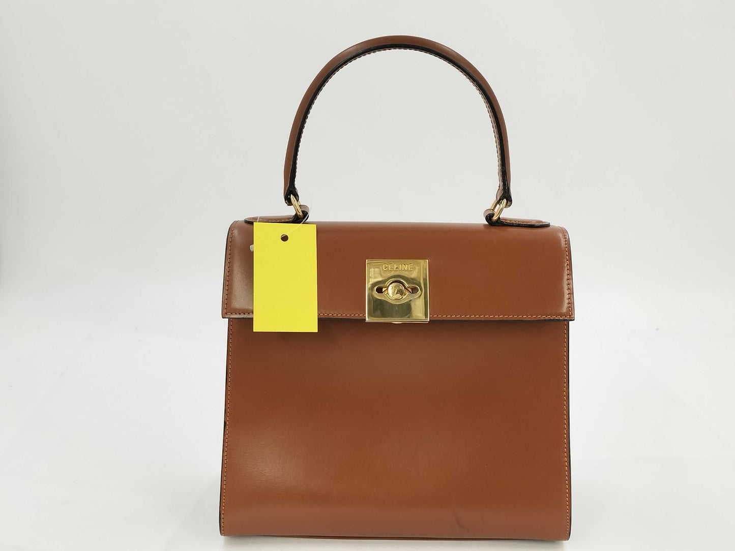 CELINE Calfskin Kelly-style Handbag